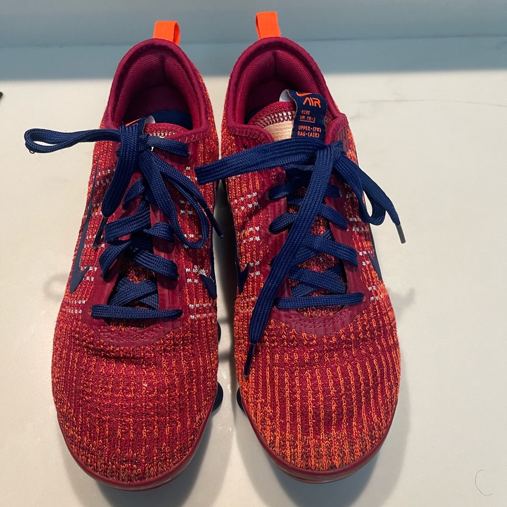 Nike Vapormax Kids Red and Blue Athletic Shoes